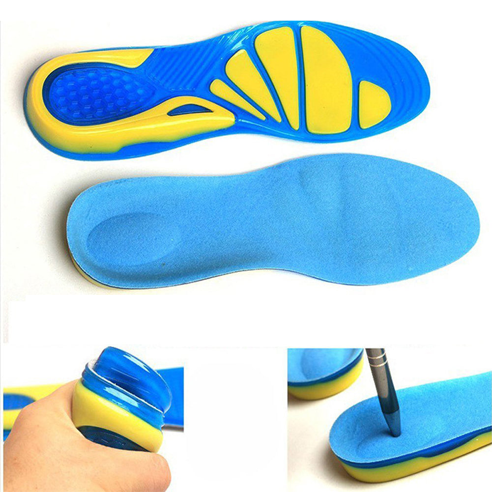 Silicon Gel Insoles Foot Care For Plantar Fasciitis Heel Spur Running Sport Insoles Shock Absorption Pads Arch Orthopedic Insol