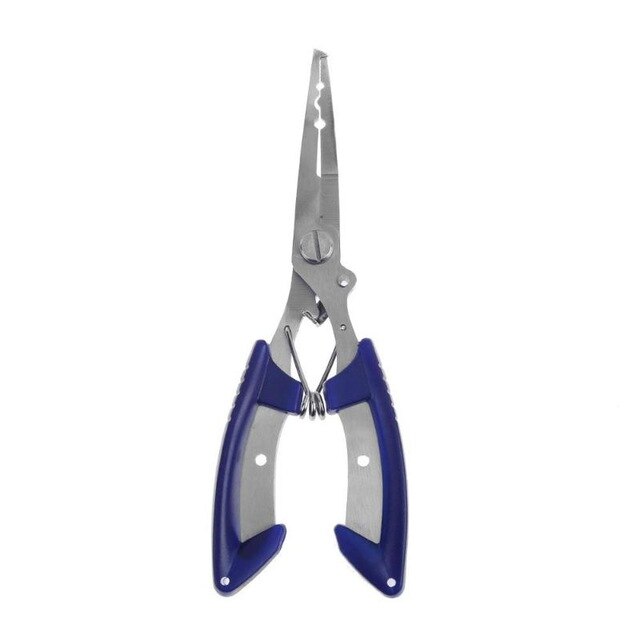 1pcs High Carbon Steel Metal Fishing Split Ring Pliers Cutters Hook Remover Fishing Holder Tackle Pesca Iscas Scissors Sheath